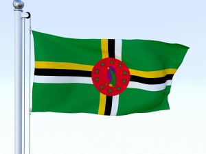 animated dominica flag 3D मॉडल