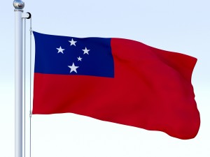 animated samoa flag 3D Model