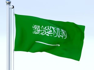 анімований прапор Саудівської Аравії 3D Модель