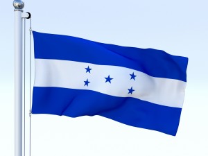 animated honduras flag 3D Model