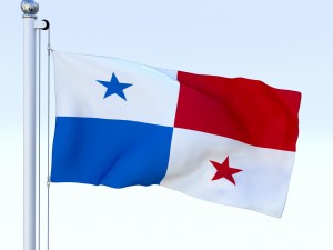 animated panama flag Modèle 3D