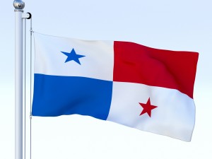 animated panama flag 3D 模型