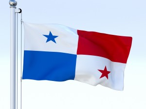 animated panama flag 3D 模型