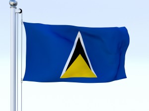 animated saint lucia flag 3Dモデル