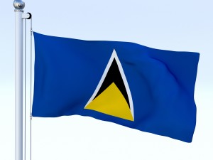 animated saint lucia flag 3Dモデル