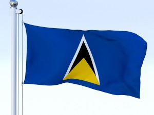 animated saint lucia flag 3Dモデル