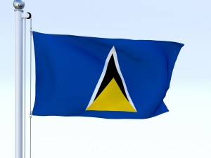 animated saint lucia flag 3Dモデル