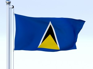 animated saint lucia flag 3Dモデル