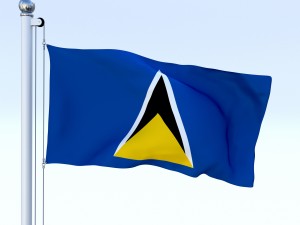 animated saint lucia flag 3Dモデル