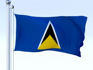 animated saint lucia flag 3Dモデル