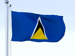 animated saint lucia flag 3Dモデル