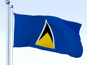 animated saint lucia flag 3Dモデル