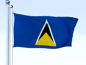 animated saint lucia flag 3Dモデル