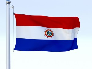animated paraguay flag Modelo 3D