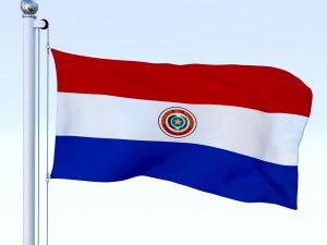 animated paraguay flag Modelo 3D