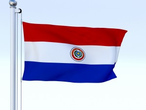 animated paraguay flag Modelo 3D