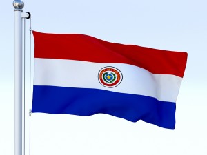 animated paraguay flag Modelo 3D
