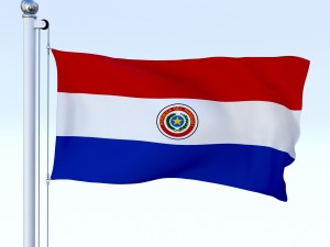 animated paraguay flag Modelo 3D