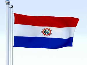 animated paraguay flag Modelo 3D