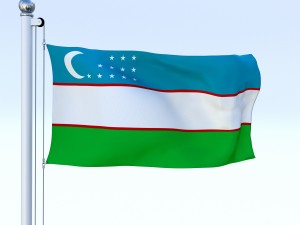 animated uzbekistan flag Modèle 3D