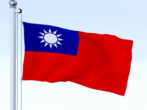 animated taiwan flag 3D Model