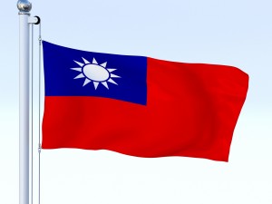 animated taiwan flag Model 3D