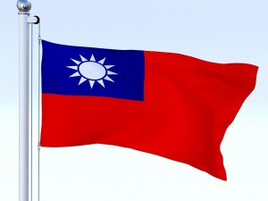 animated taiwan flag Model 3D