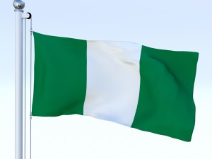 animated nigeria flag 3D Model