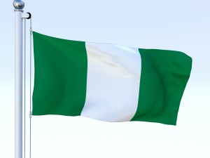 animated nigeria flag 3D Model