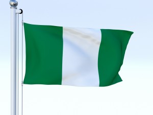 animated nigeria flag 3D Model