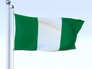 animated nigeria flag 3D Model