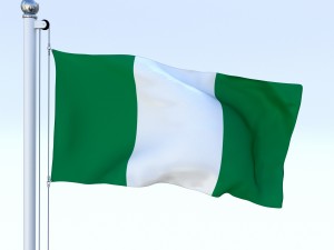 animated nigeria flag 3D Model