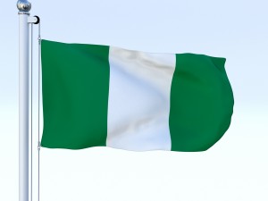animated nigeria flag 3D Model