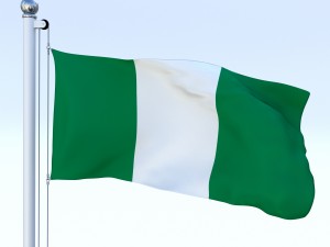 animated nigeria flag 3D Model