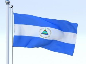 animated nicaragua flag 3D Model