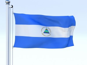animated nicaragua flag 3D Модель