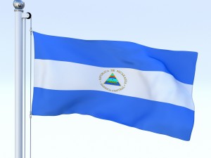 animated nicaragua flag 3D Модель