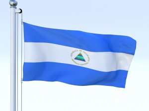 animated nicaragua flag 3D Модель