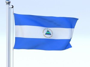 animated nicaragua flag 3D Модель