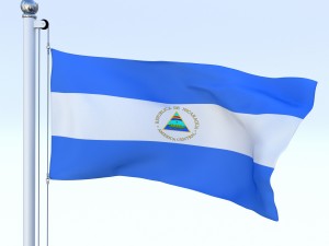 animated nicaragua flag 3D Модель