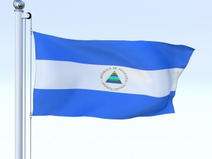 animated nicaragua flag 3D Модель