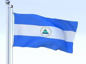 animated nicaragua flag 3D Модель