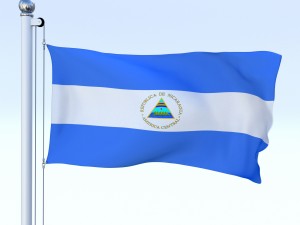 animated nicaragua flag 3D Модель