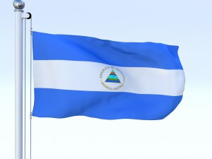 animated nicaragua flag 3D Модель