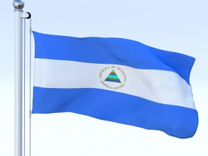 animated nicaragua flag 3D Модель