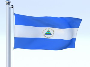 animated nicaragua flag 3D Модель