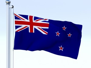 animated new zealand flag 3D Model