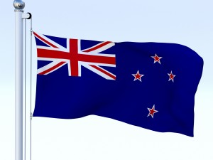 animated new zealand flag 3D मॉडल
