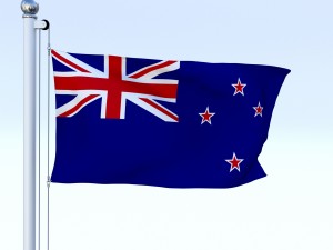 animated new zealand flag 3D मॉडल