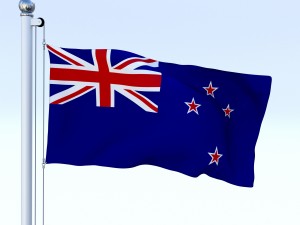 animated new zealand flag 3D मॉडल